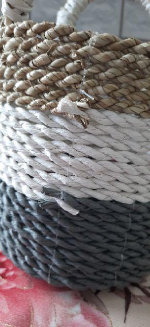 Set Isi 3 Keranjang Meja Anyaman Seagarass Grey