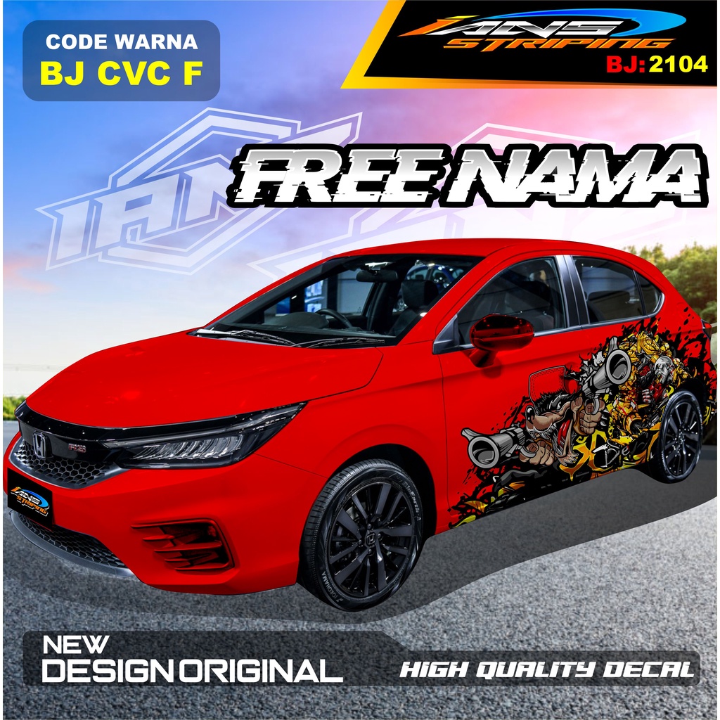 STIKER MOBIL HONDA CITY / VARIASI STICKER MOBIL HONDA BRIO / STIKER MOBIL JAZZ / DECAL STIKER MOBIL AVANZA AYLA