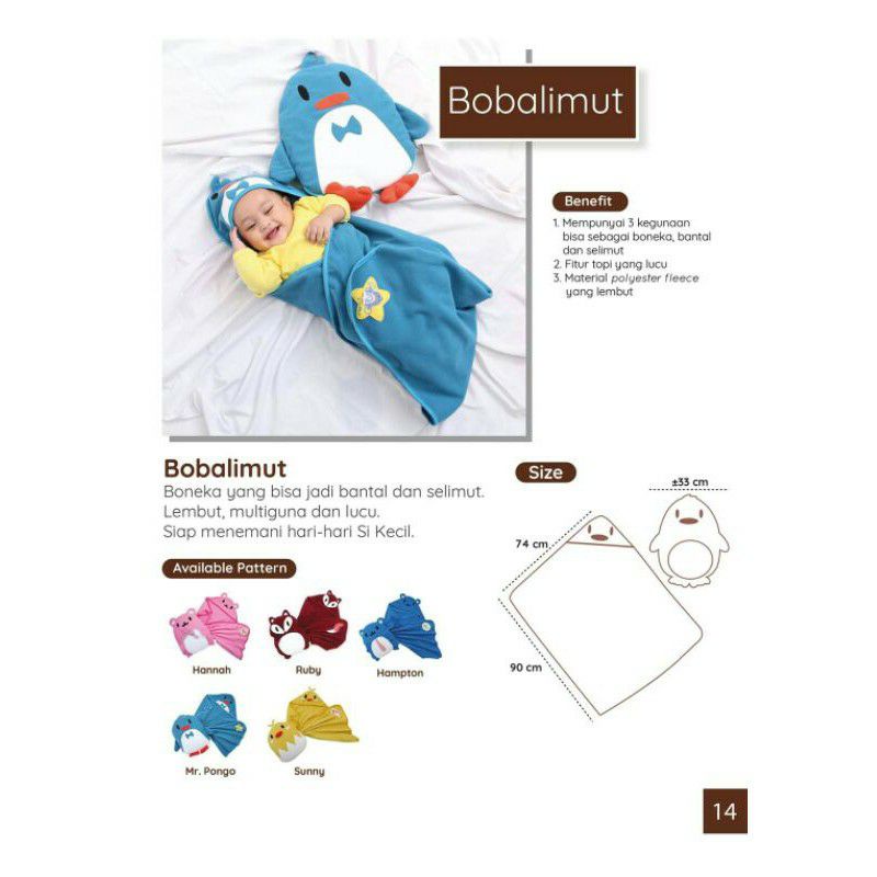 Cuddleme Bobalimut Boneka Bantal Selimut Cuddle me