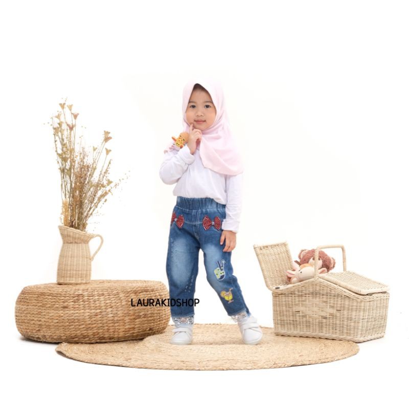 Celana Jeans Renda Anak Perempuan Kekinian 1-6 Tahun