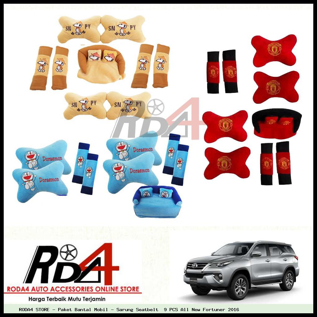 Paket Bantal Mobil - Sarung Seatbelt  9 PCS All New Fortuner 2016