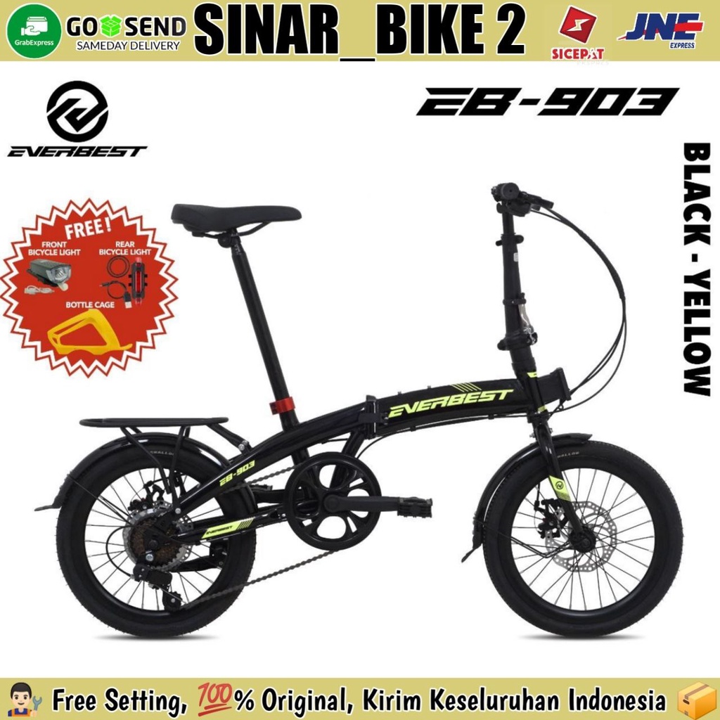 Sepeda Lipat EVERBEST EB 903 Ukuran 16 &amp; 20 Inch Boncengan 7 Speed