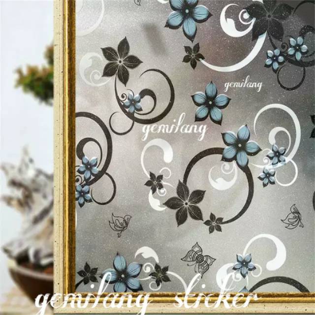 Stiker Kaca Jendela Rumah/Stiker Kaca/Sticker Kaca Motif/Stiker Kaca Rumah/Stiker Motif/Stiker Bunga