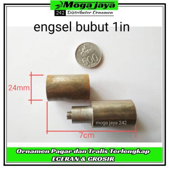 Engsel bubut 1 in engsel pagar