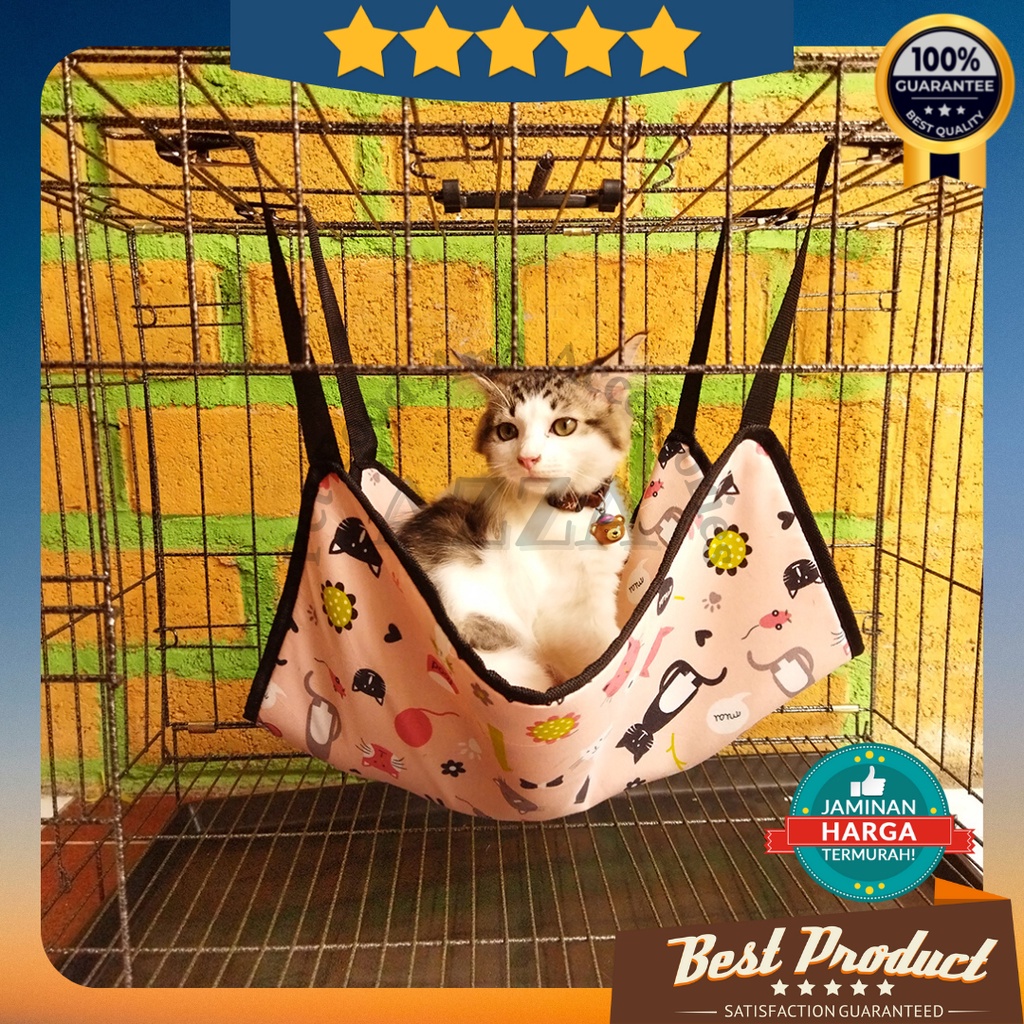 AYUNAN KANDANG KUCING HAMMOCK KUCING ANJING BAHAN FLANEL TEBAL