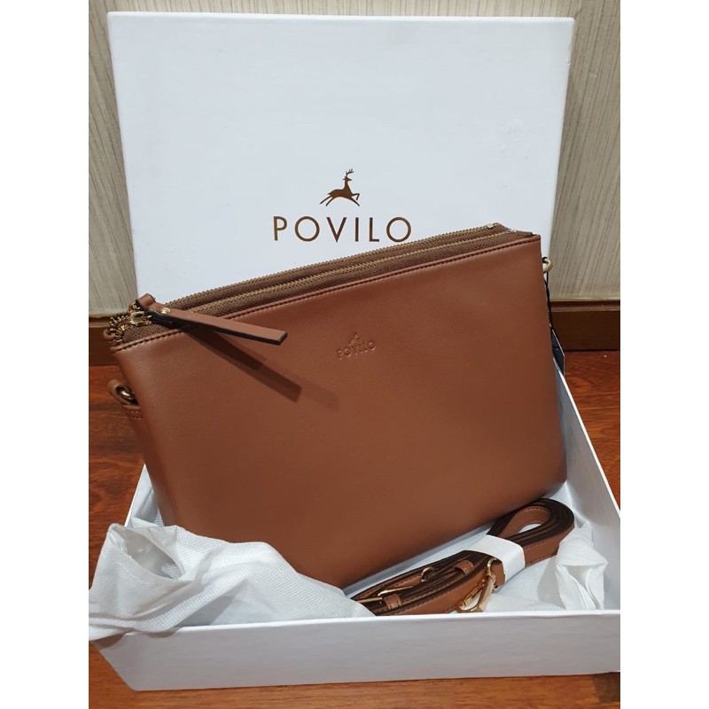tas selempang coklat Povilo