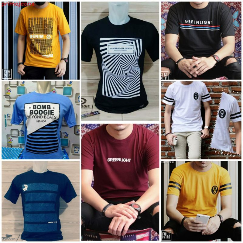  Baju  Kaos  Boombogie Pria  keren Shopee  Indonesia