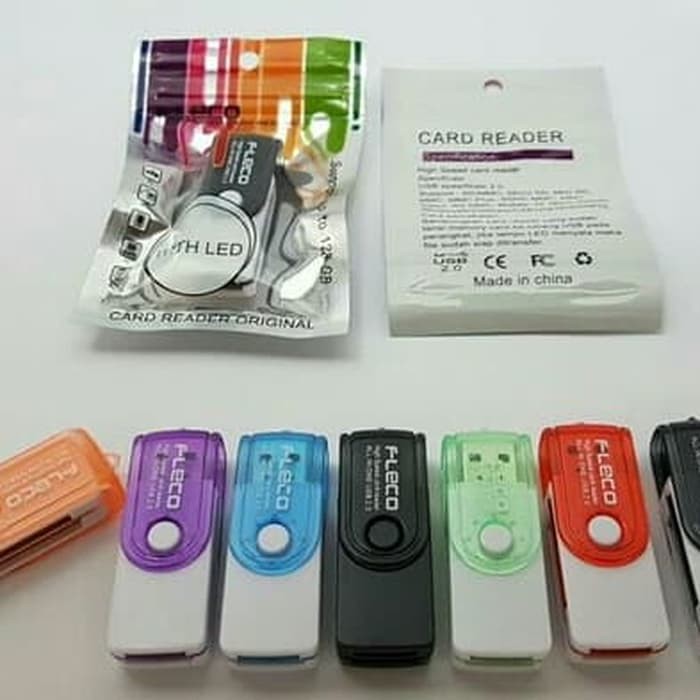 Card Reader FLECO All In One 4 Slot / Memory Cardreader multi kualitas terjamin