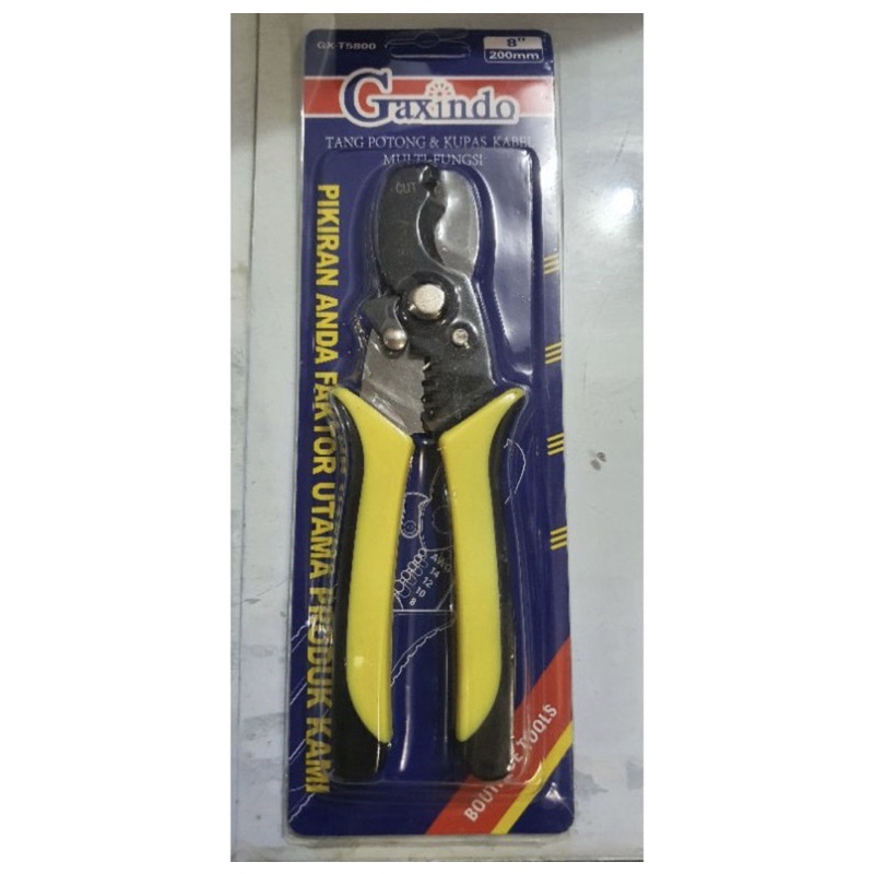 Tang Potong Kupas Kabel 8 Inch Gaxindo
