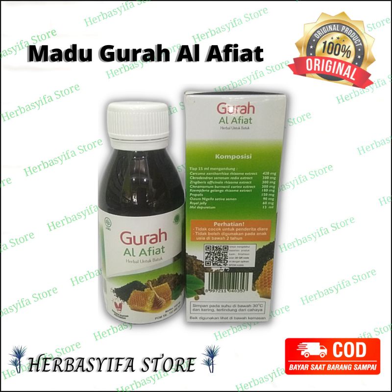 Madu  Gurah Al Afiat 125 ml - Batuk Flu Pengencer Dahak dll