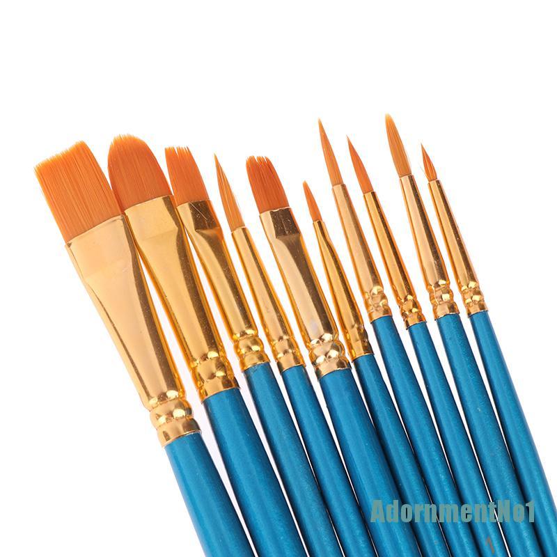 [AdornmentNo1]10Pcs Acrylic Watercolor artists paint brush nylon multi-function hook line pen