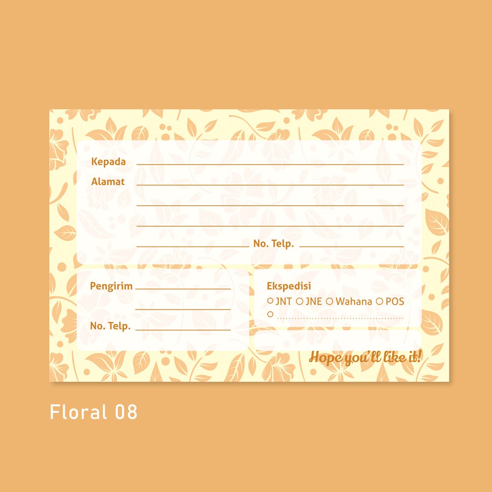 

Stiker Label Pengiriman Olshop Murah - Floral 08