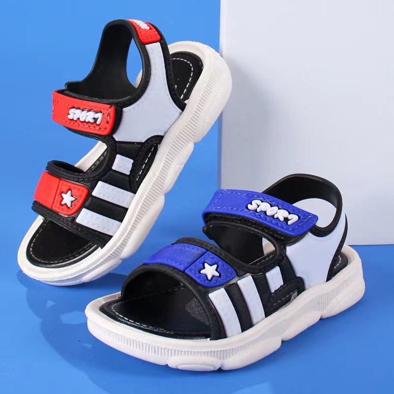 LittleAaron GO STAR Sandal gunung Sepatu Sandal Anak Laki Laki Bahan PU Model Lucu 1-6 Tahun Import Sport Termurah