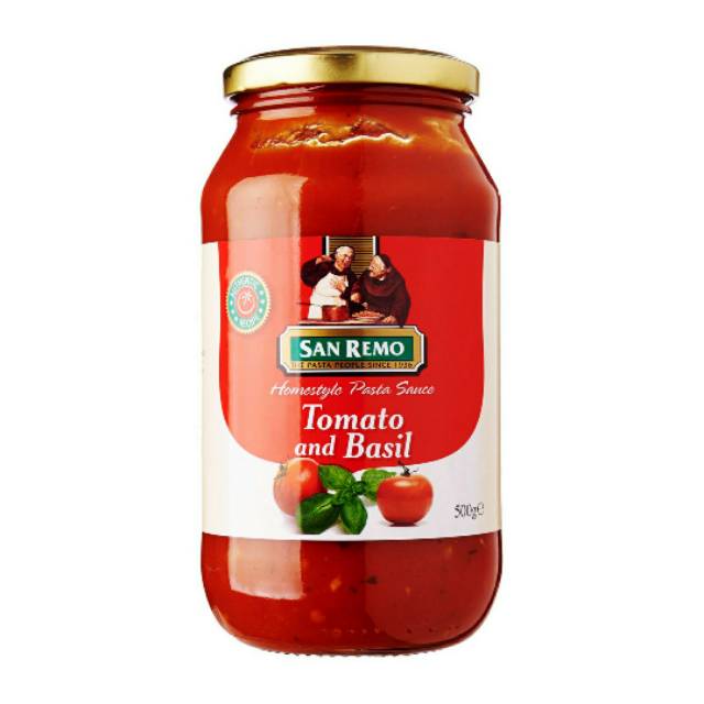 

SAN REMO Sauce Tomato and Basil 500gr Saus Pasta