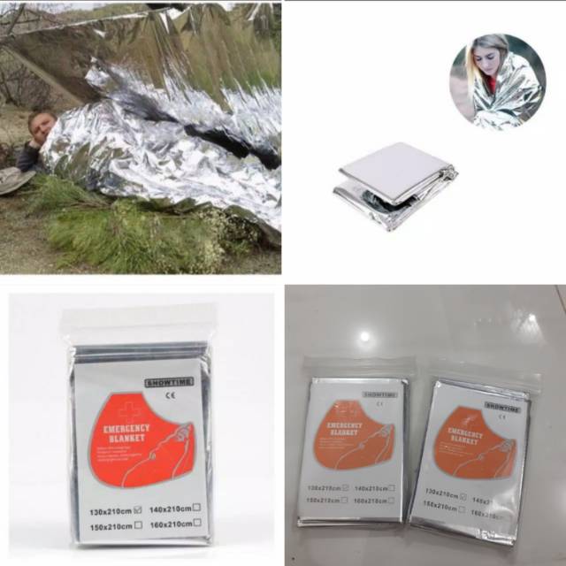 Emergency Blanket / Selimut Darurat / Thermal Blanket Aluminium Foil