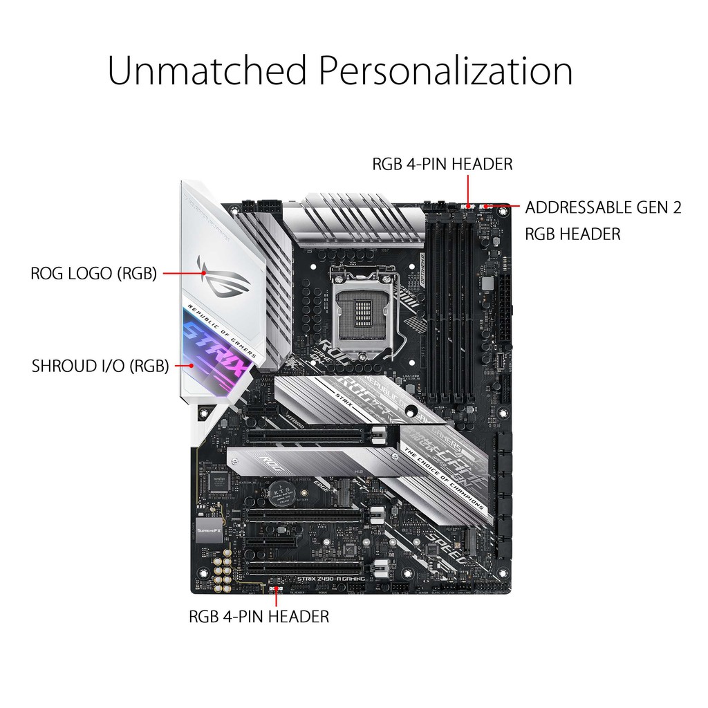 ASUS ROG STRIX Z490-A GAMING LGA 1200 ATX MOTHERBOARD INTEL