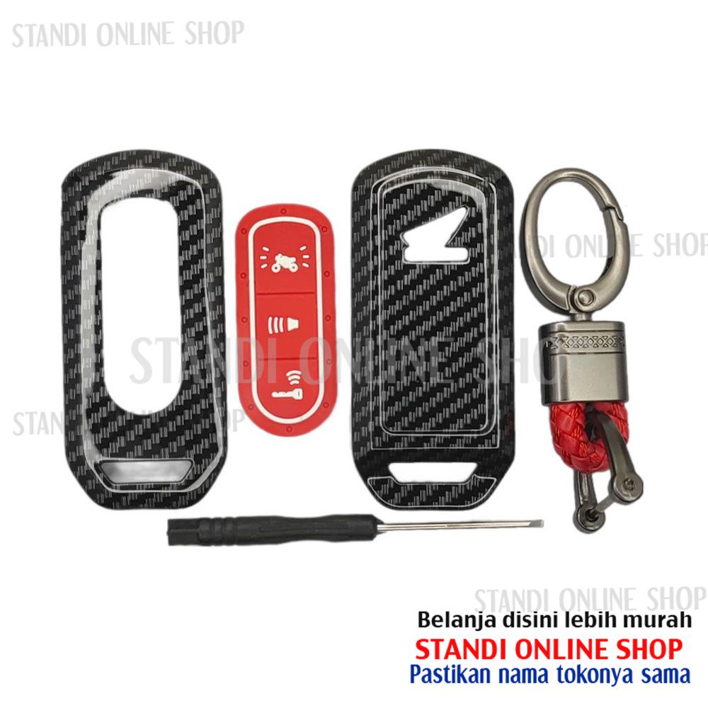 Cover Remote Sarung Kunci Smartkey Carbon Case Motor Honda PCX