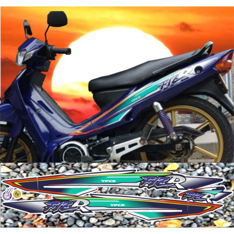 STIKER STRIPING FIZ R 1997/1998 UNGU YAMAHA FIZ R