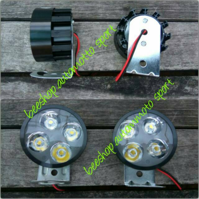 Lampu Sorot LED Slim 4 Mata TEMBAK LUXEON UNIVERSAL MOTOR MOBIL