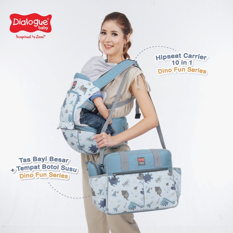 Dialogue Baby Tas Bayi Besar + Tempat Botol Susu Dino Fun Series DGT7254 / Tas Bayi