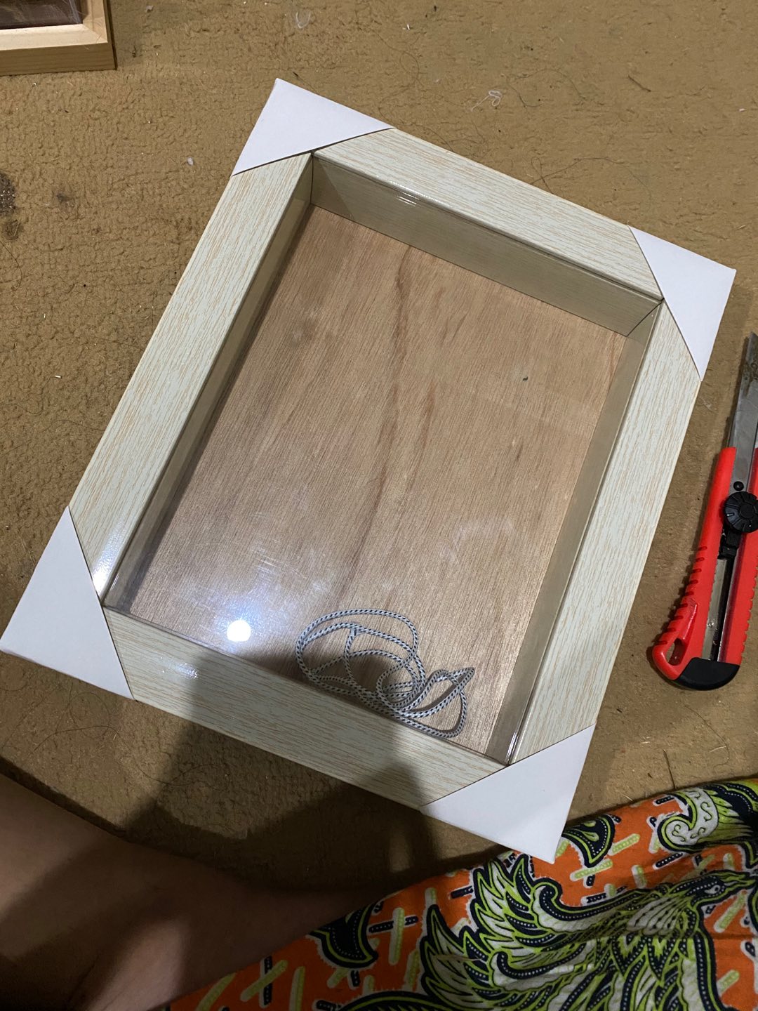 Tipe Co3 Cream - Pigura Mahar Minimalis Cream Uk. 20x25 Dalam 4cm & 6cm - Pigura Scrapbook Cream