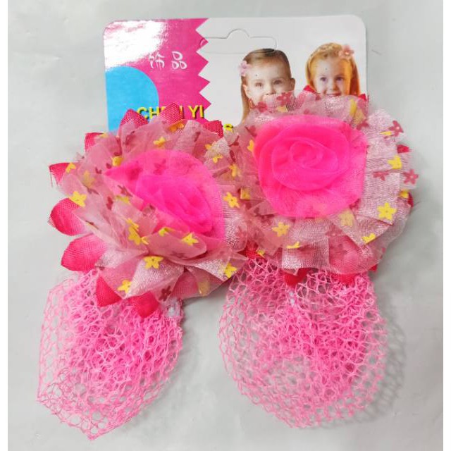 grosir  Jepit hairnet anak anak isi 6 pasang.