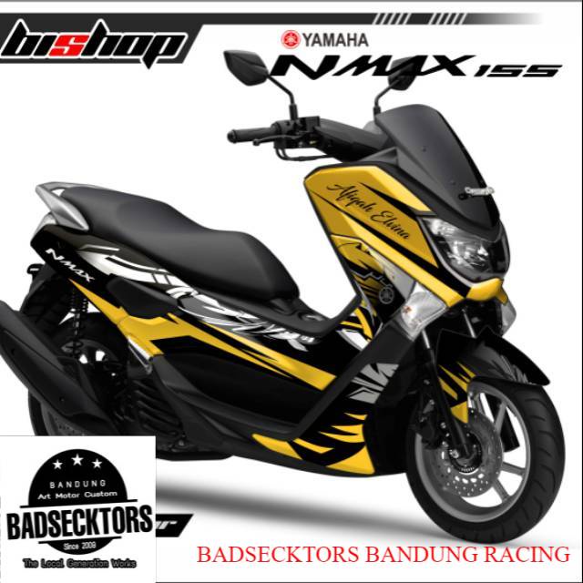 Sticker decal full body Yamaha nmax hitam gold variasi warna keren