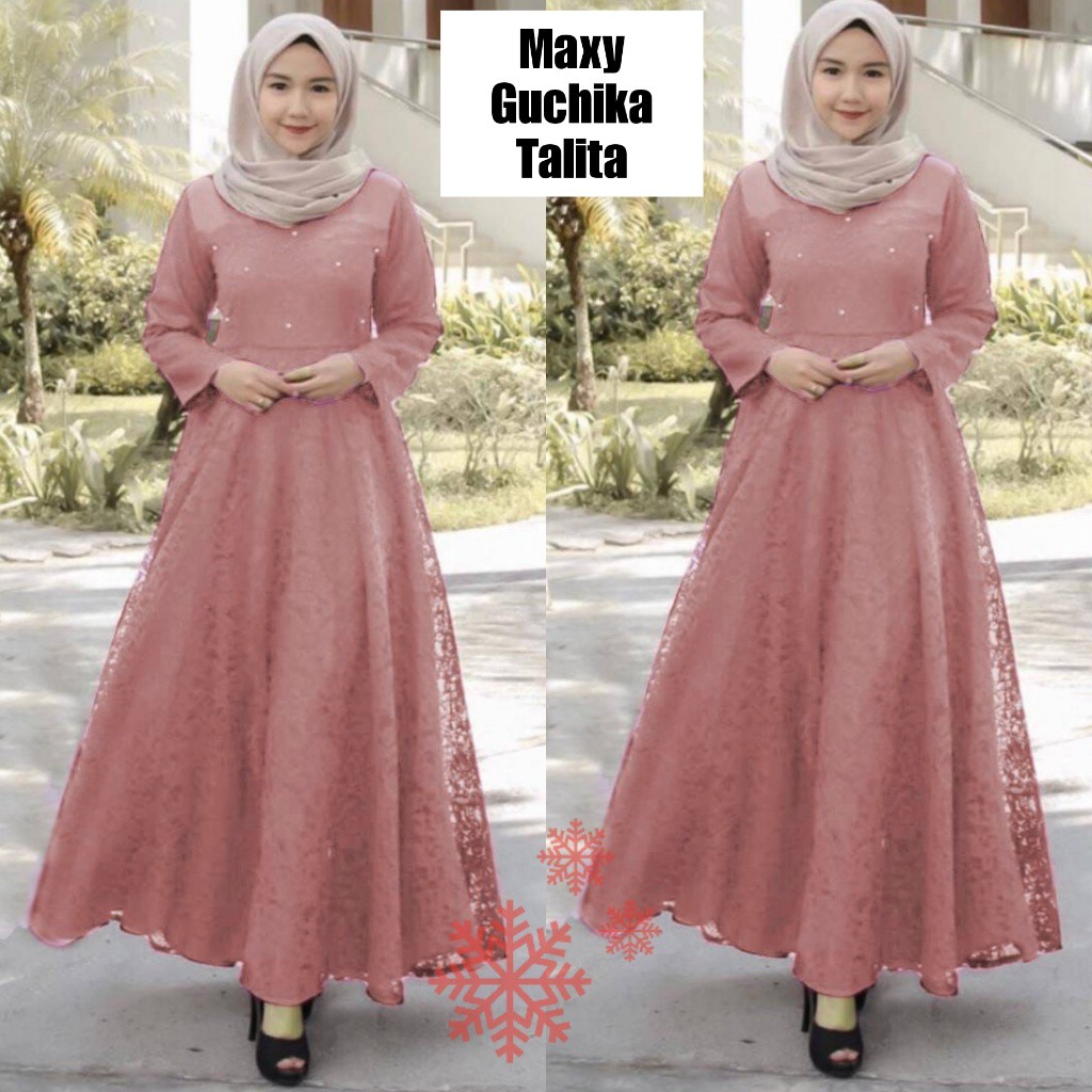 XC - Maxi Guchika Talita / Maxi Brukat Wanita / Maxi Ngetrend / Maxi Muslim