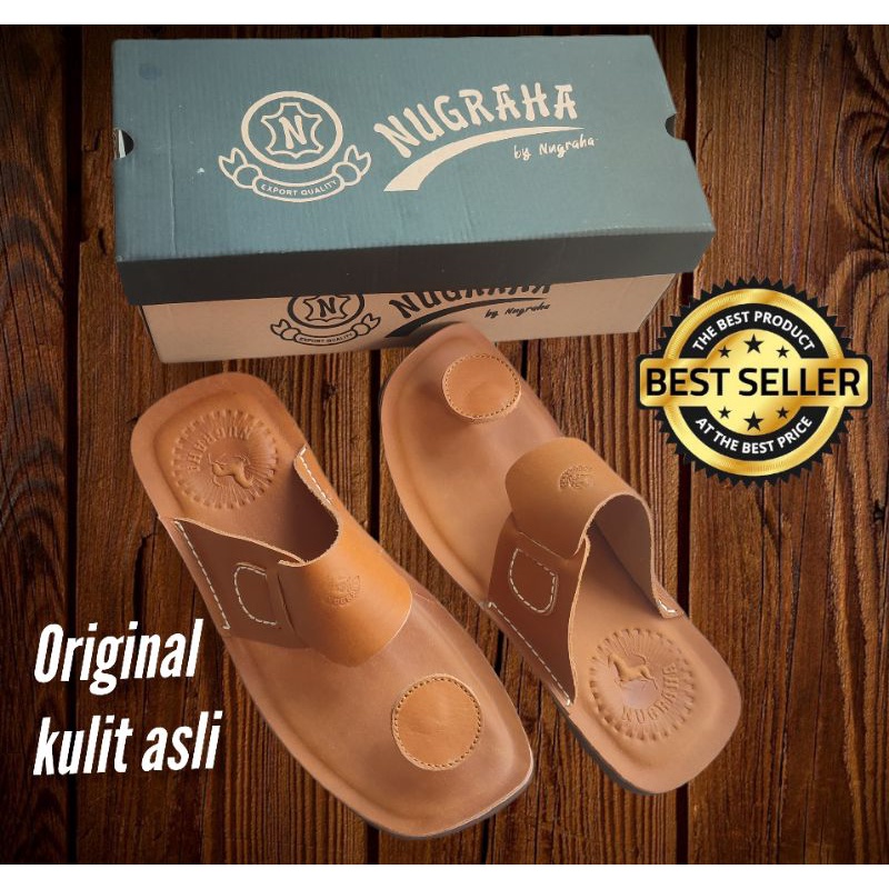 Sandal pria kulit model jamur original