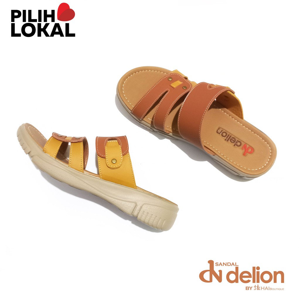 Wedges 3cm Sandal Platform Wanita Murah Casual Slip Sendal Cewek Santai Selop Original Lokal Tasik