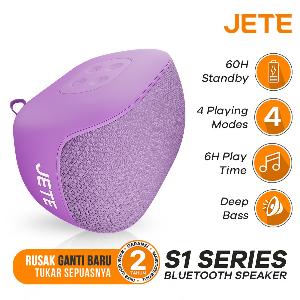 Speaker Bluetooth Portable | Speaker Bluetooth Mini JETE S1 - Original Garansi 2 Tahun