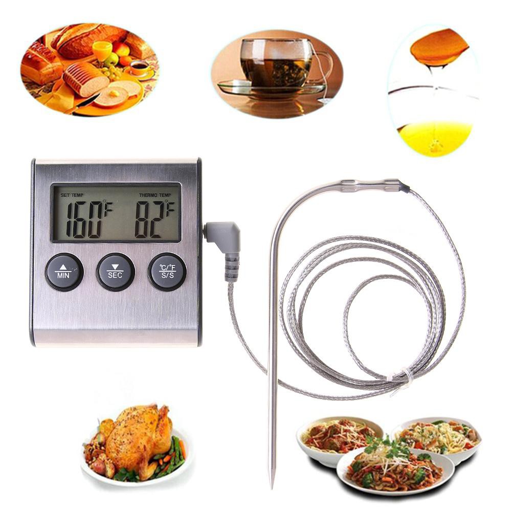 Thermometer Timer Masak Digital Termometer Cooking Suhu Air Masakan Obat Dapur TP101 Dapur Meat D24