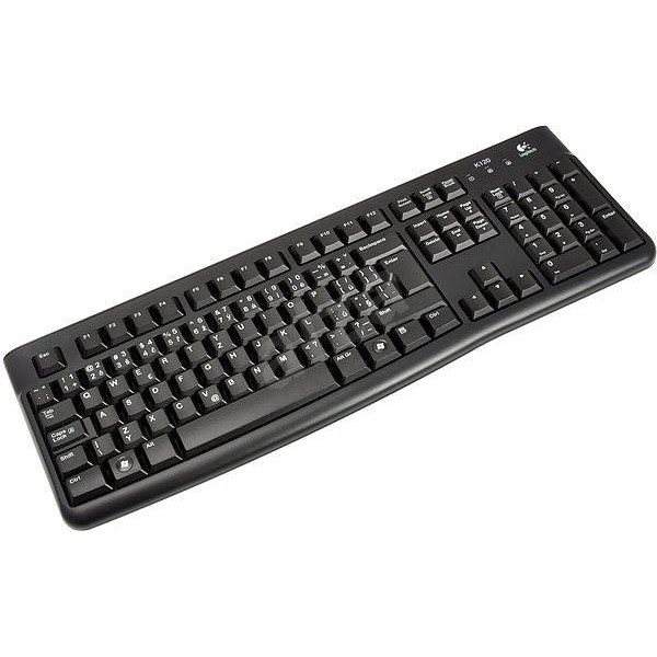 Keyboard logitech wired usb 2.0 standard classic membrane silent K120 K-120 original