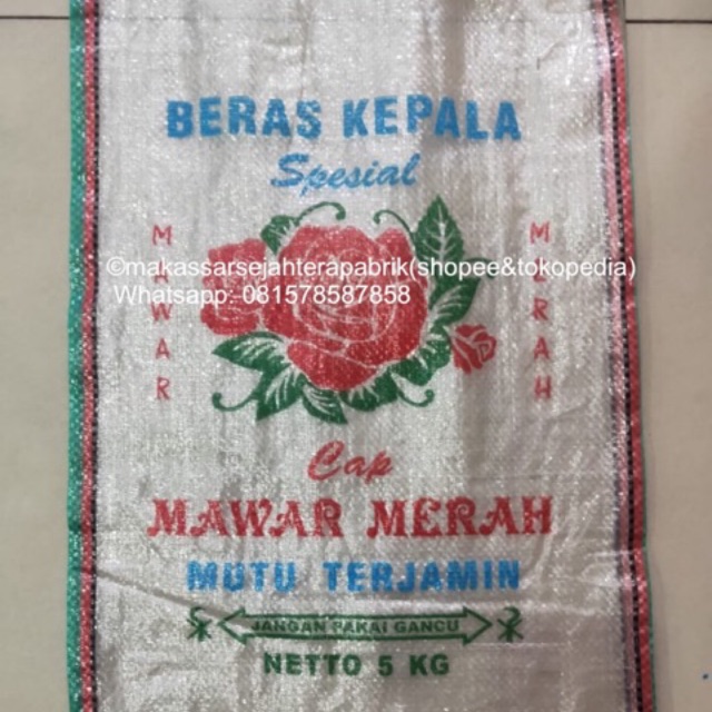 

50 lbr Beras kepala mawar merah 5KG