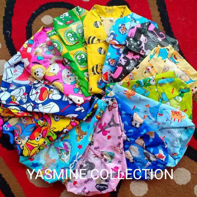 PIYAMA MURAH PIYAMA ANAK SIZE 8-12(6-10THN) FREE PLASTIK