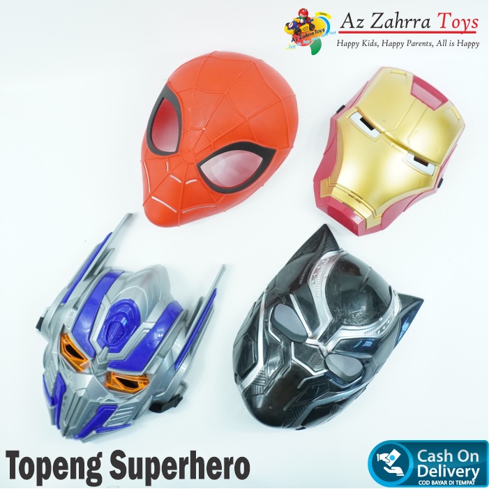 Topeng Led Avangers Iron Man Spider Man Batman Hulk Captain Amerika