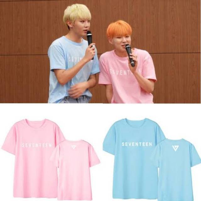 KAOS SEVENTEEN LOGO 1 BARIS BAJU TSHIRT KATUN COMBED 30S