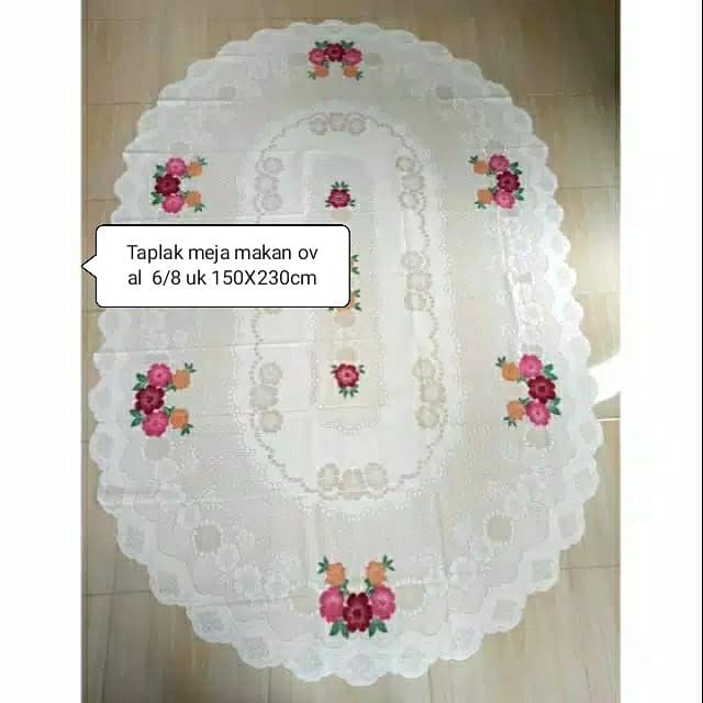 Taplak Meja Makan - Taplak Meja Makan Oval 6-8 Kursi