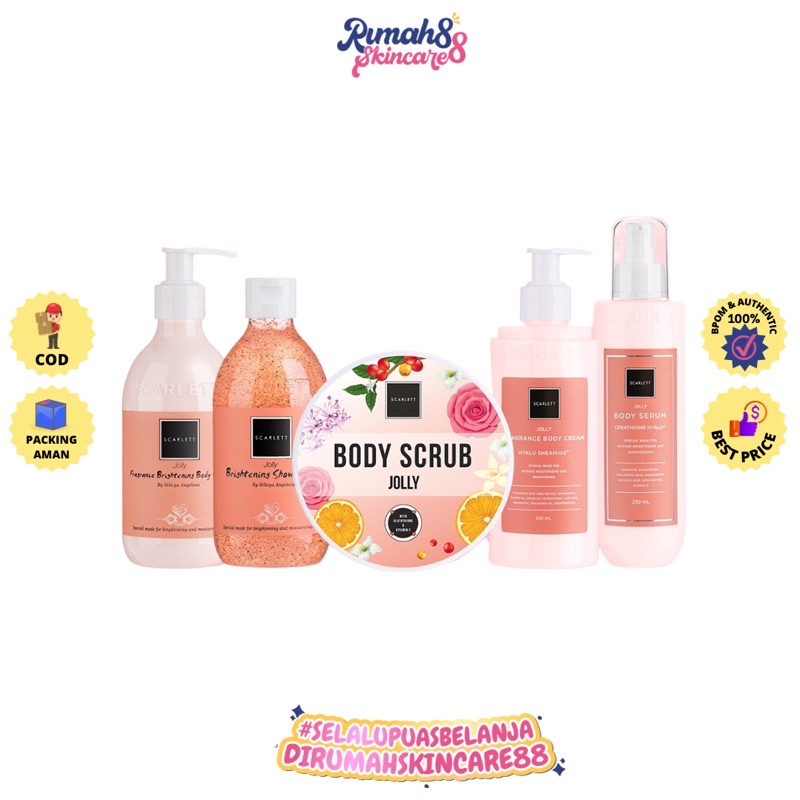 SCARLETT Jolly Series - Body Serum | Lotion | Body Scrub | Shower Scrub | Body Cream