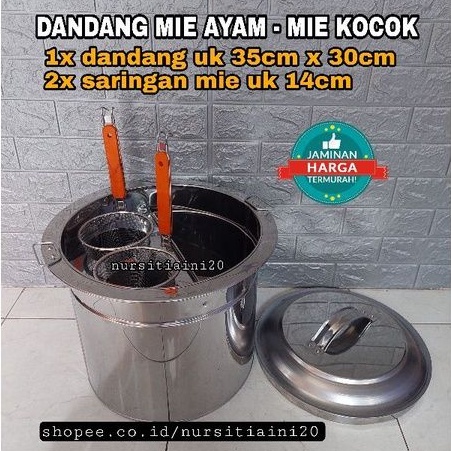 Dandang mie ayam set saringan - Dandang mie kocok - panci mie ayam