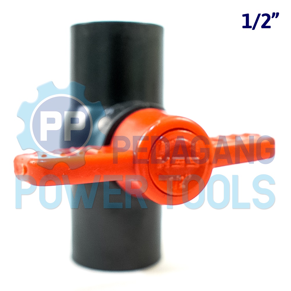 HSS BALL VALVE PVC 1/2&quot; INCH POLOS STOP KRAN PLASTIK KERAN AIR PIPA