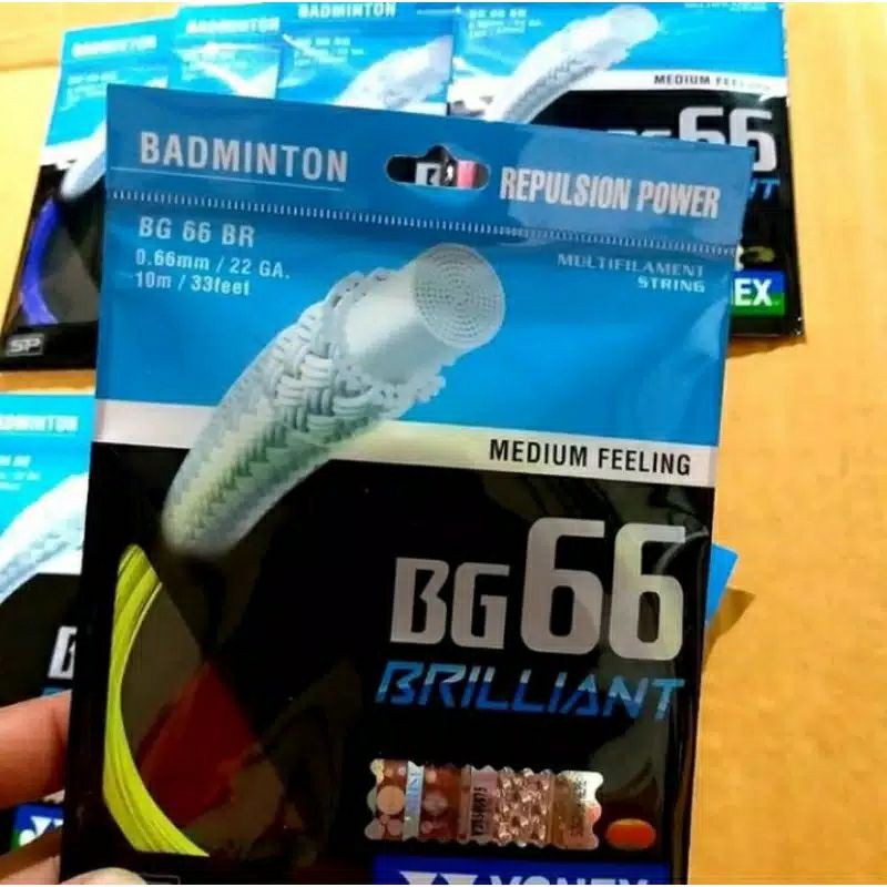 Senar Raket Badminton YONEX BG-66 BRILIANT ORIGINAL + PASANG DENGAN MESIN DIGITAL