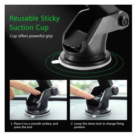 HD-07 HOLDER MOBIL CAR STAND HOLDER HP MOBIL TEMPEL KACA DUDUKAN HANDPHONE DASHBOARD PHONE HOLDER UNIVERSAL