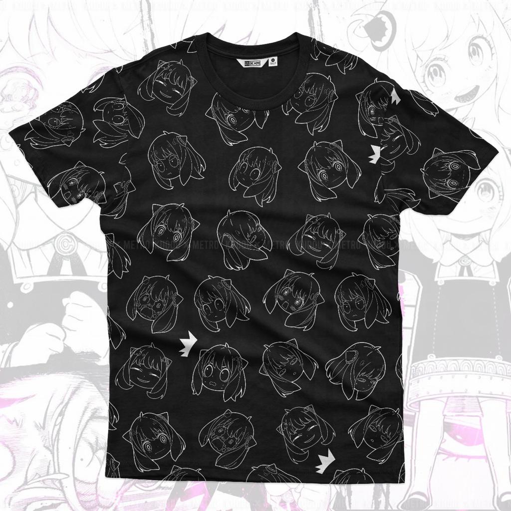 Tshirt Anya Telepath Expression Black Anime Manga SPY x Family