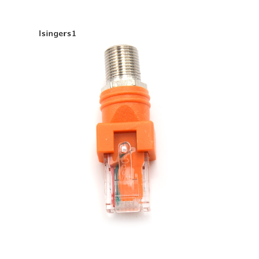 (lsingers1) Adaptor Konektor Kabel Coaxial RJ45 Male Ke RF Female