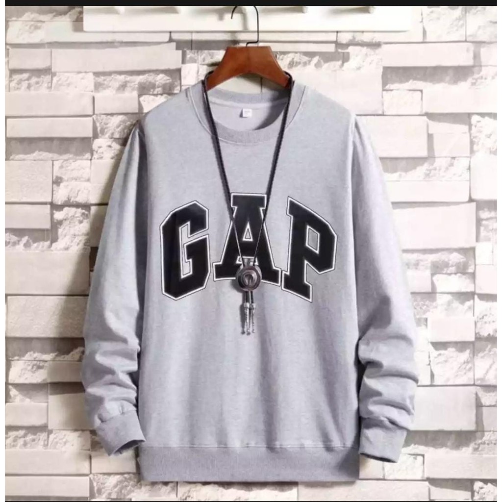 SWEATER CREWNECK GAP TEXS BORDIR PREMIUM BAHAN TEBAL