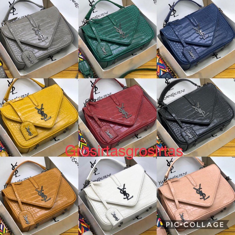 Tas Handle BAG YS CROCO TALI 2 FREE BOX KODE 1009 uk 24x17cm