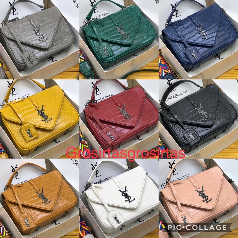 Tas Handle BAG YS CROCO TALI 2 FREE BOX KODE 1009 uk 24x17cm