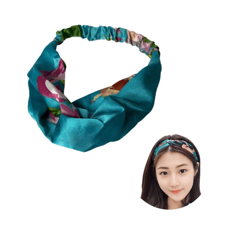 3SP | ART28 Bando Bandana Headband Simpul Twist Motif Bunga Bondu Cantik Aksesoris Rambut Ala Korea Import Murah