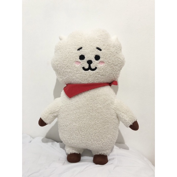 ❌BOOKED❌ [PRELOVED] OFFICIAL RJ JUMBO STANDING DOLL ORIGINAL ALPACA BT21 KIM SEOKJIN JIN DOLL ORIGIN
